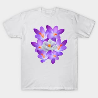 purple spring flower violet flowery floral T-Shirt